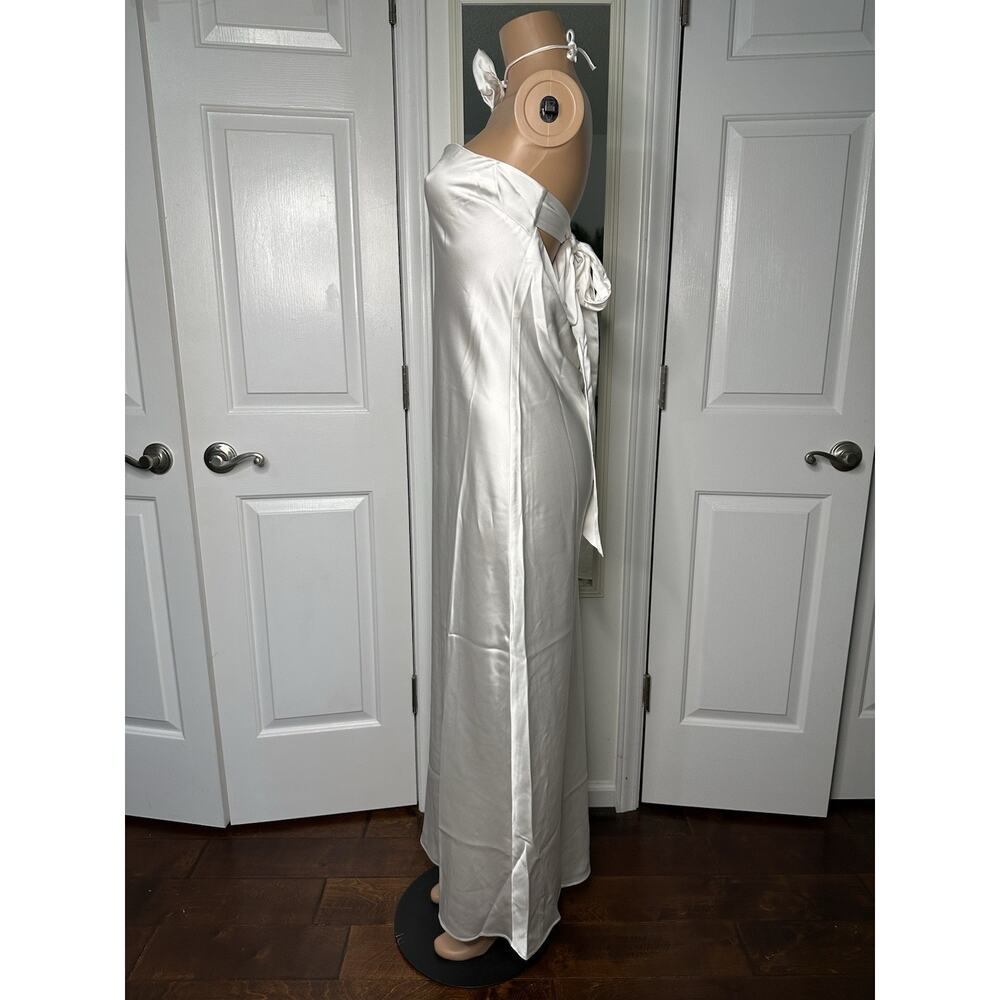 WeWoreWhat Revolve Strapless Silky Maxi Dress White Size 10 NWT MSRP $118 - Picture 8 of 13